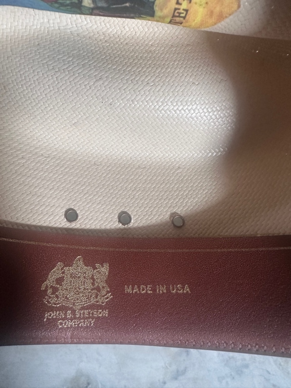 Stetson Ocala 8X Straw Cowboy Hat Western USA 57 (7 1/8) - Picture 6 of 8